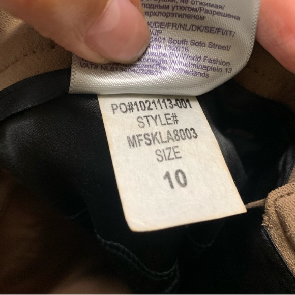 NYDJ Alina Split Hem Faux Suede Ankle Skinny Pants Size 10 - Picture 4 of 10